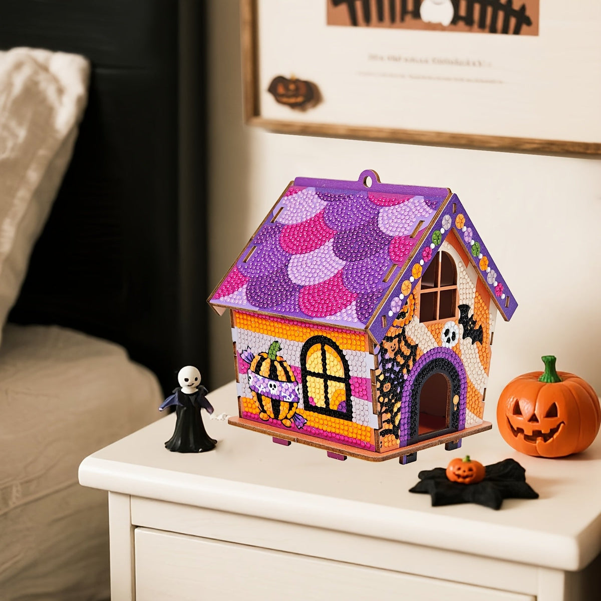 Diamond Painting Halloween-Häuschen