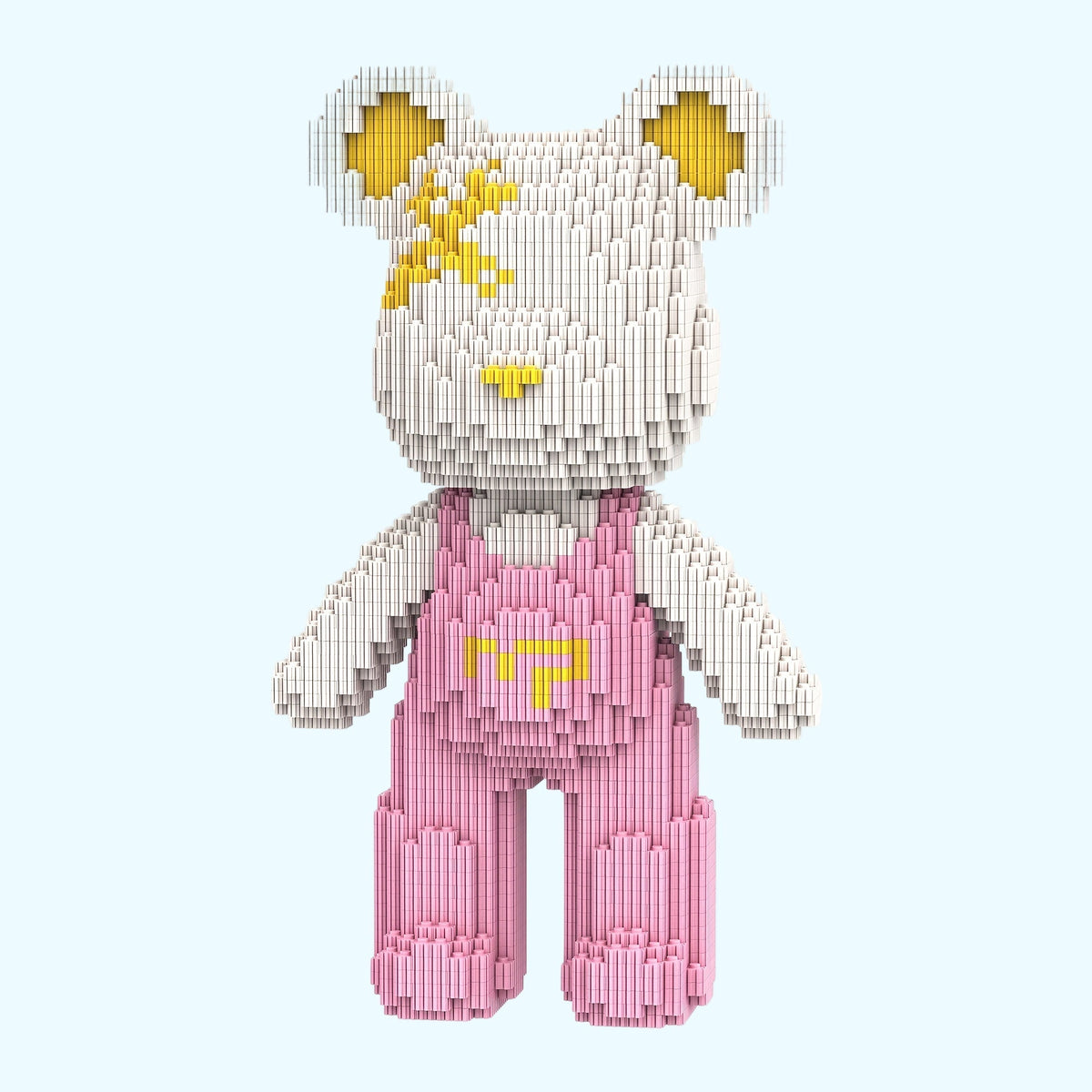 Bär mit rosa Latzhose Bausteinset