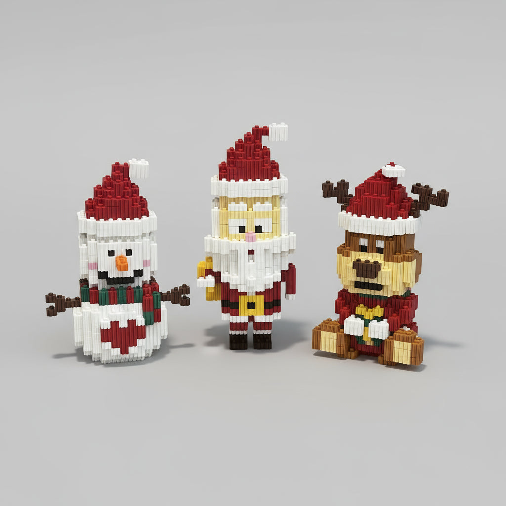Drei Weihnachtsfiguren Bausteinset