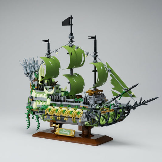 Grünes Piratenschiff Bausteinset