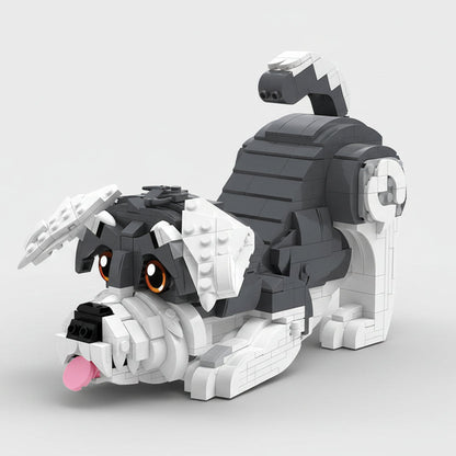 Liegender Schnauzer Bausteinset