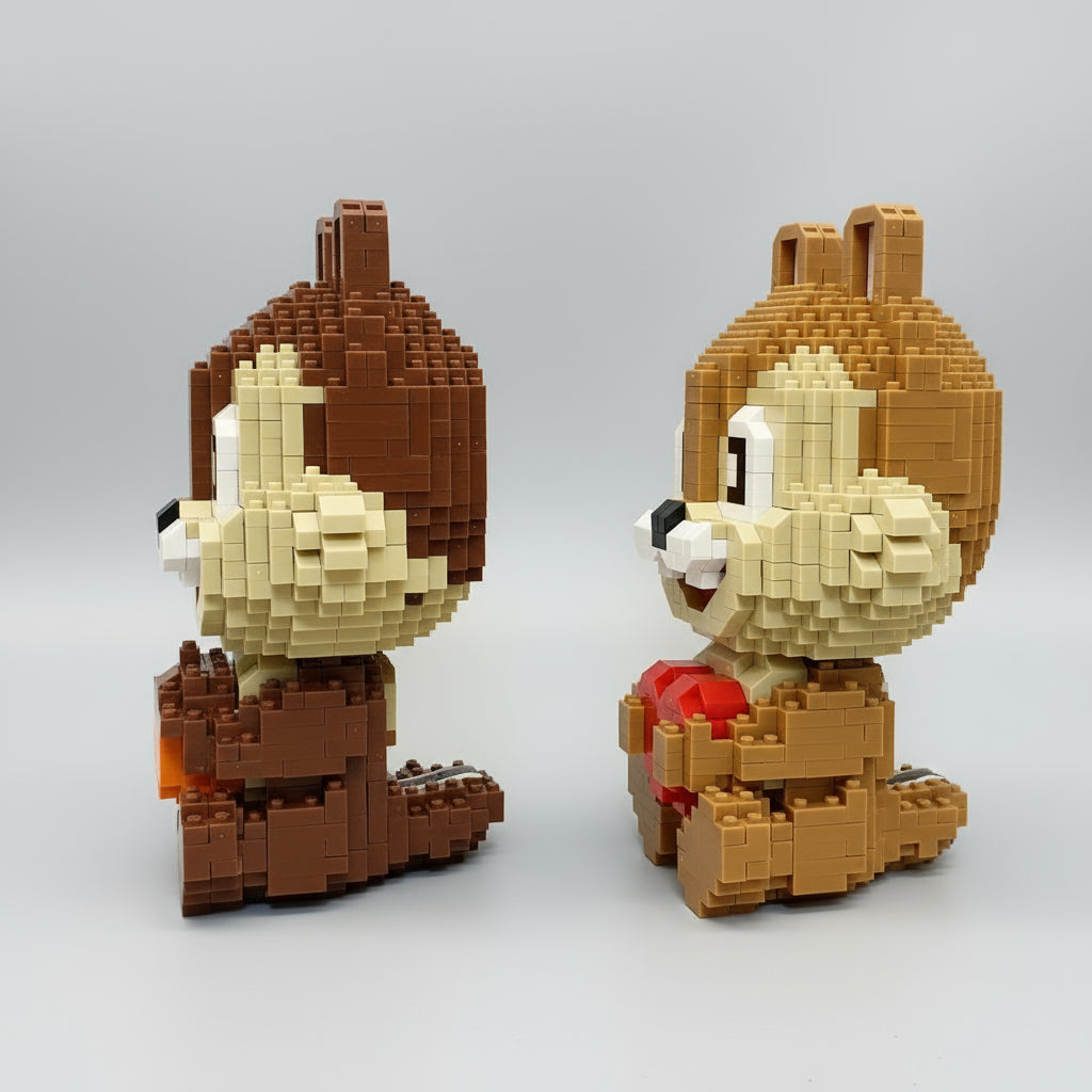 Eichhörnchen mit Herz Bausteinset