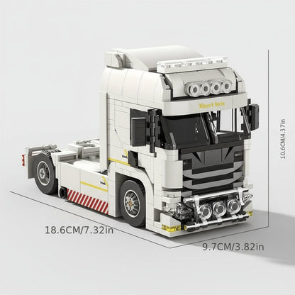 Weißer Truck Bausteinset