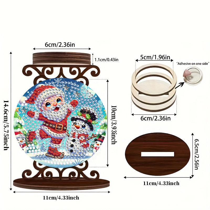 Diamond Painting Weihnachtsmann mit Schneemann