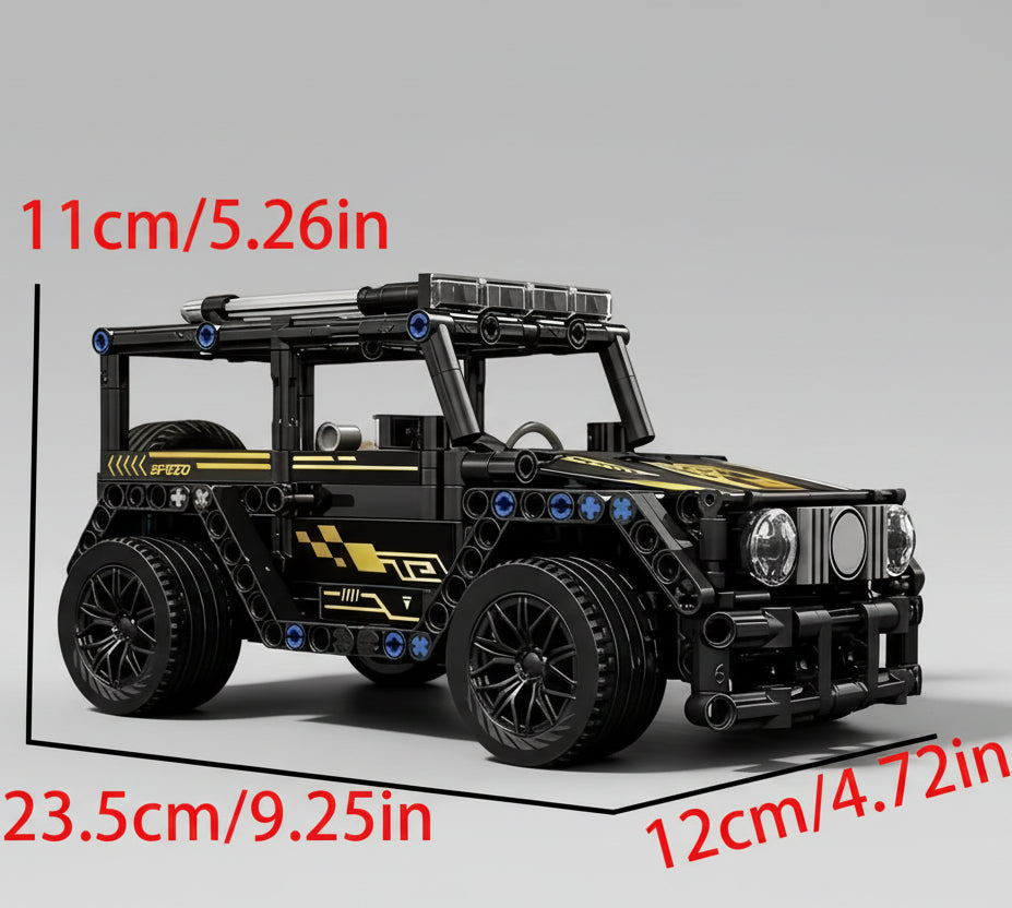 Schwarzer Offroad-Wagen Bausteinset