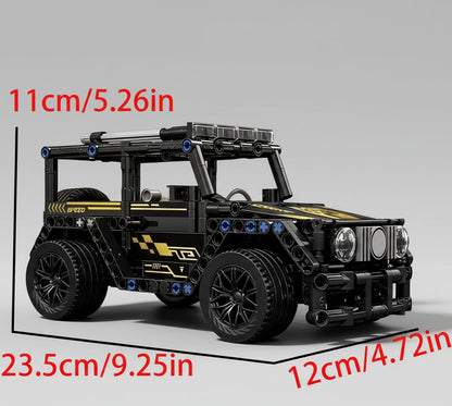 Schwarzer Offroad-Wagen Bausteinset