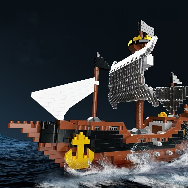Piratenschiff auf dem Wasser Bausteinset