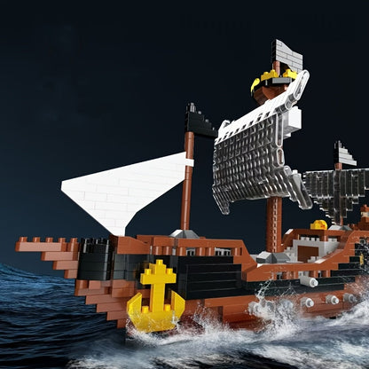 Piratenschiff auf dem Wasser Bausteinset
