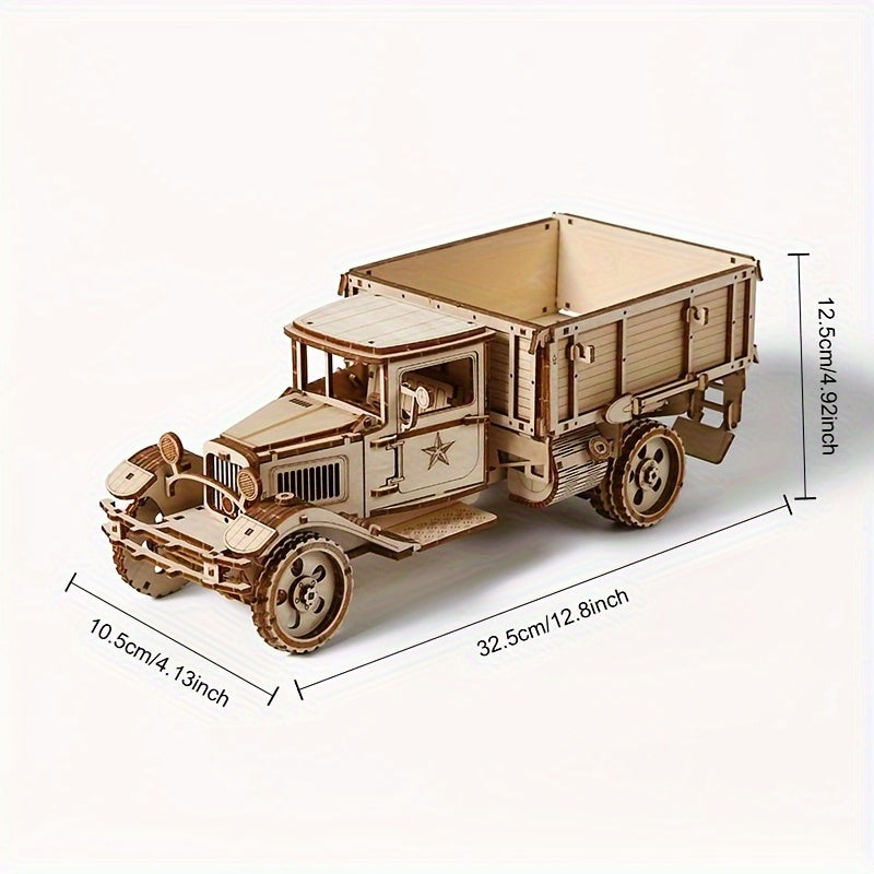 Militärtruck 3D-Holzbausatz