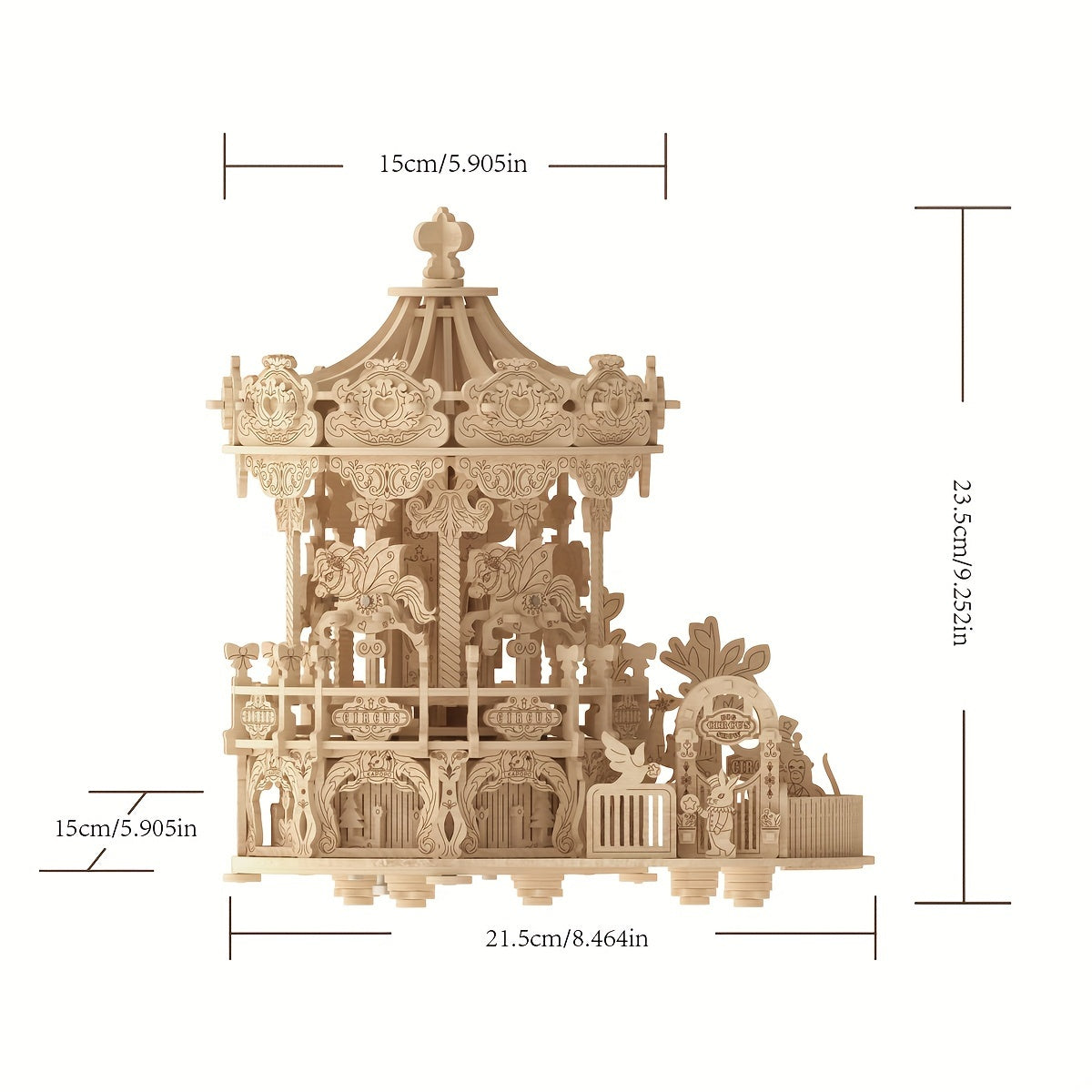 Drehkarussell 3D-Holzbausatz