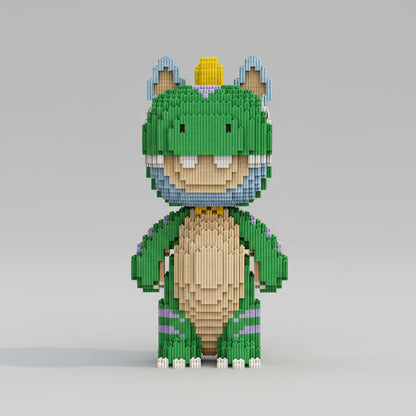 Grüner Dino Bausteinset
