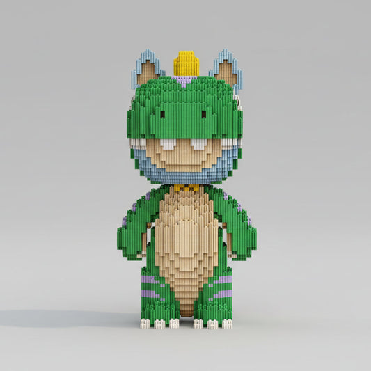 Grüner Dino Bausteinset