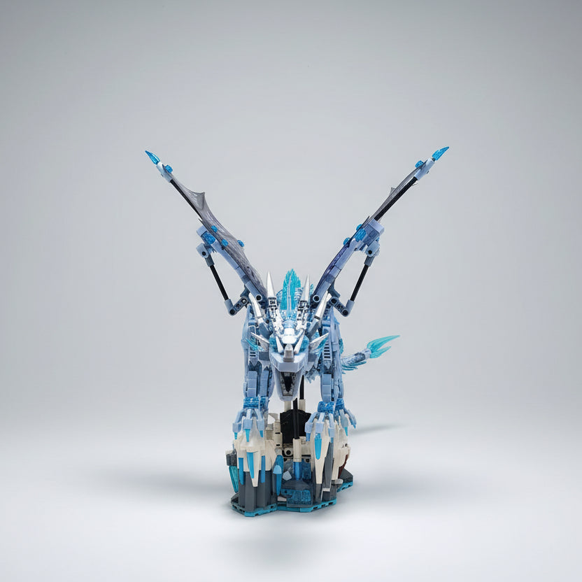 Beweglicher Eisdrache Bausteinset