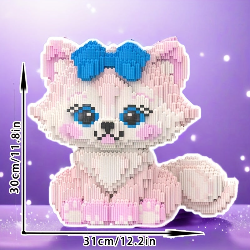 MEGA rosa Fuchs mit Schleife Bausteinset