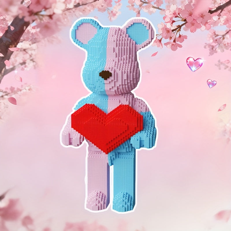 Blau-Rosa Bär Bausteinset