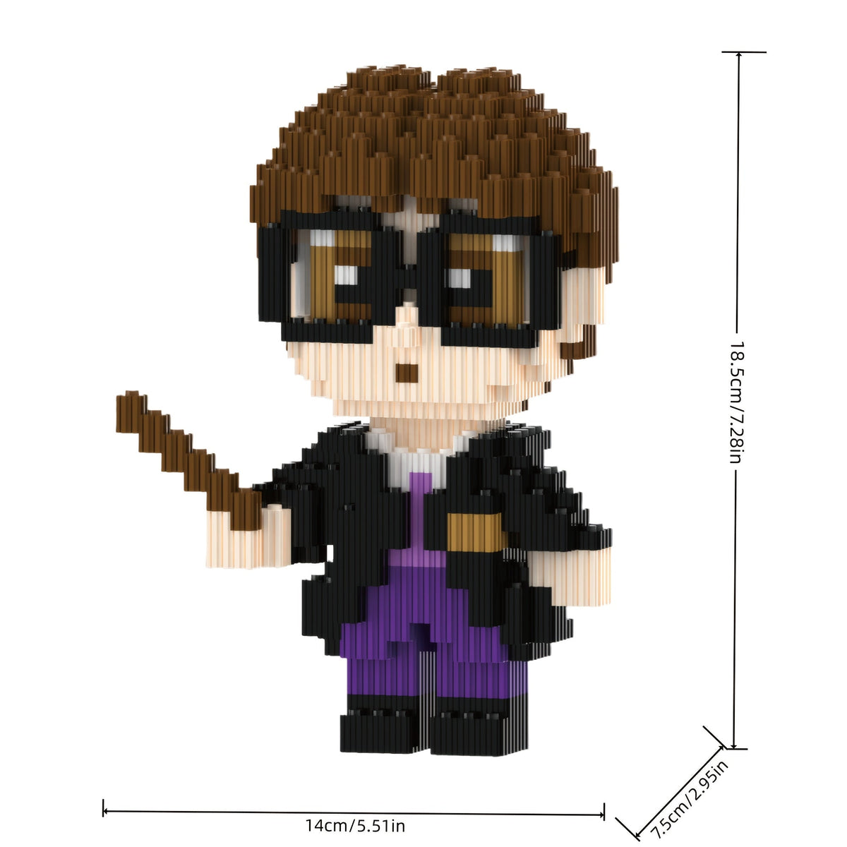 Junge mit Brille Bausteinset