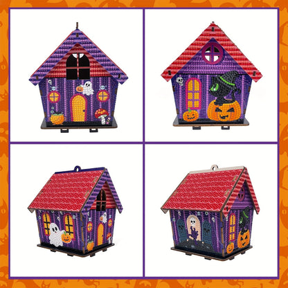 Diamond Painting Halloween-Häuschen