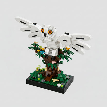 Eule im Baum Bausteinset