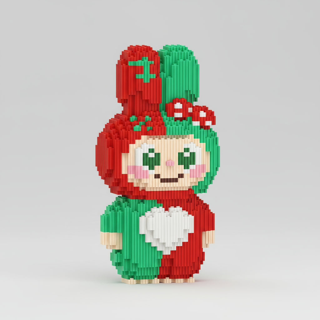 Niedliche Weihnachtsfigur Bausteinset