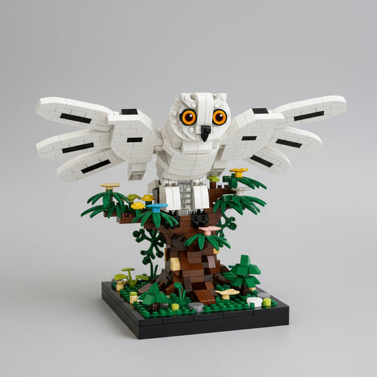 Eule im Baum Bausteinset