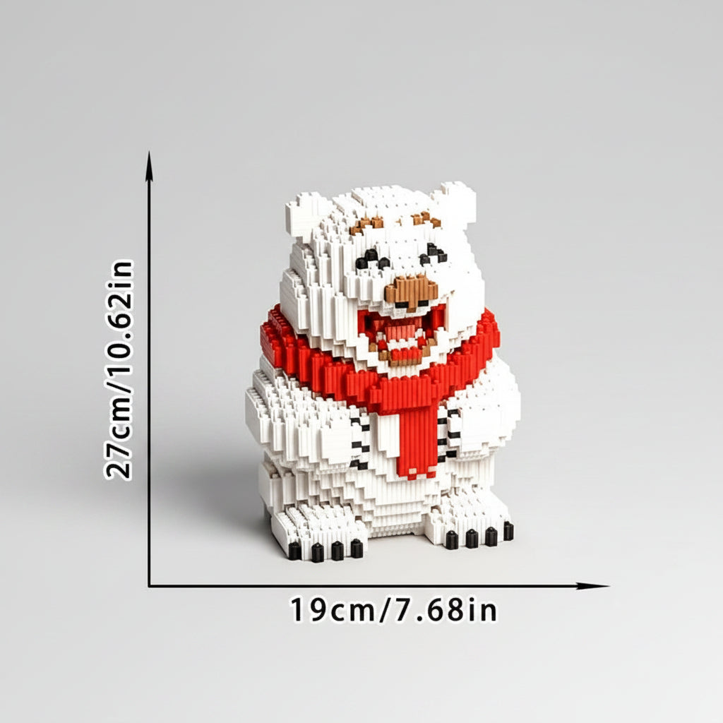 Eisbär mit Schal Bausteinset