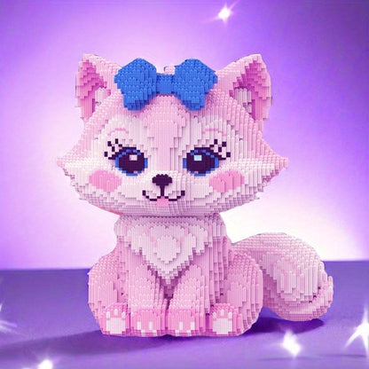 MEGA rosa Fuchs mit Schleife Bausteinset