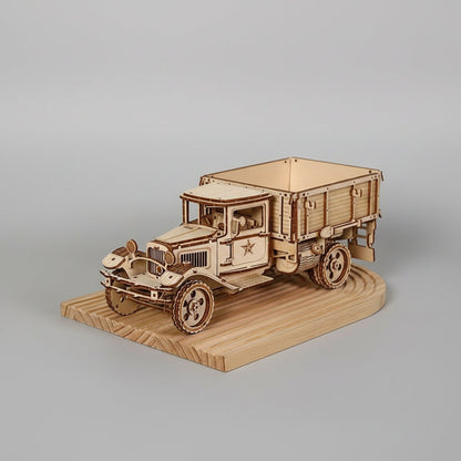 Militärtruck 3D-Holzbausatz
