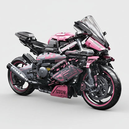 Rosa Motorrad Bausteinset