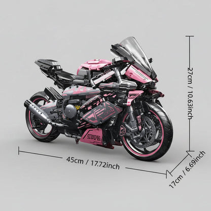 Rosa Motorrad Bausteinset