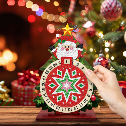 Diamond Painting Weihnachtsmann im Weihnachtsbaum