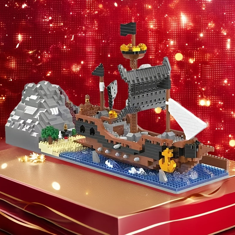 Piratenschiff auf dem Wasser Bausteinset