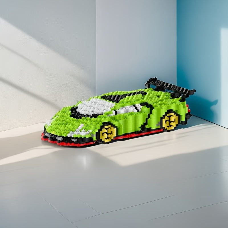Grünes Auto Bausteinset
