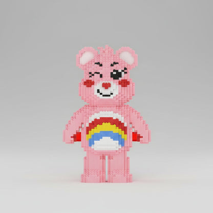 Rosa Regenbogen-Bär Bausteinset