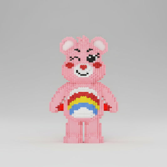 Rosa Regenbogen-Bär Bausteinset