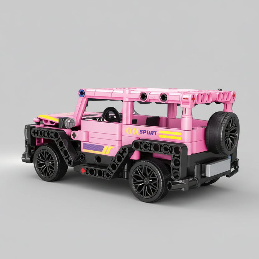 Rosa Jeep Bausteinset
