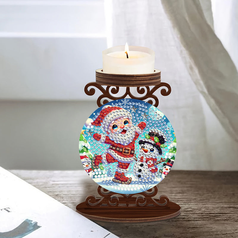 Diamond Painting Weihnachtsmann mit Schneemann
