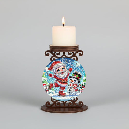 Diamond Painting Weihnachtsmann mit Schneemann