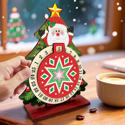 Diamond Painting Weihnachtsmann im Weihnachtsbaum