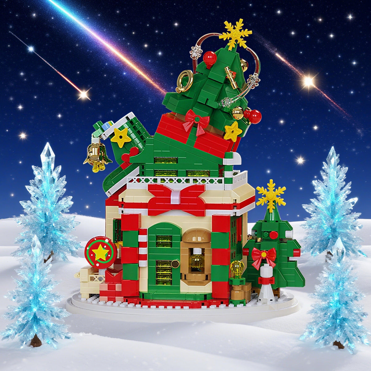 Weihnachtshäuser Bausteinset