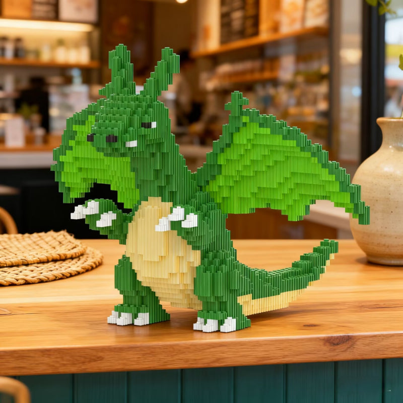 Grüner Drache Bausteinset