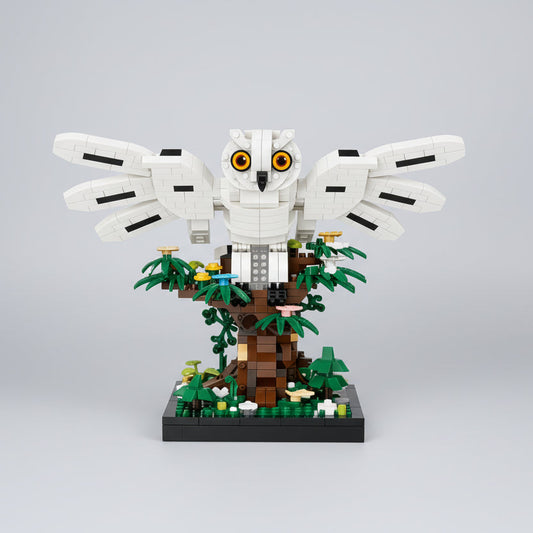 Eule im Baum Bausteinset