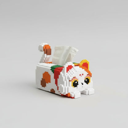 Katzen Taschentuchbox Bausteinset