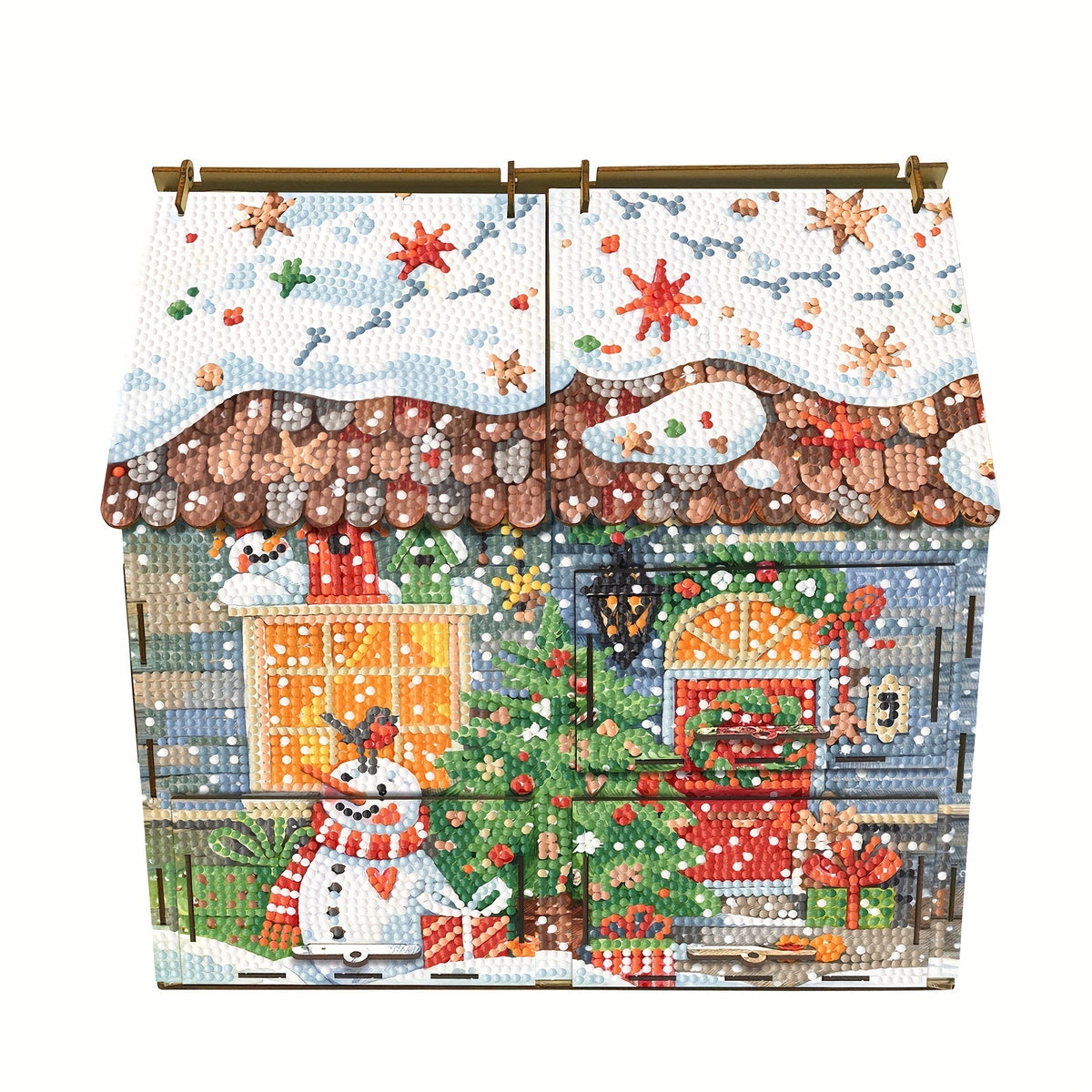 Diamond Painting Haus mit Schubladen