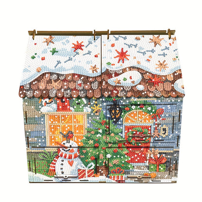 Diamond Painting Haus mit Schubladen