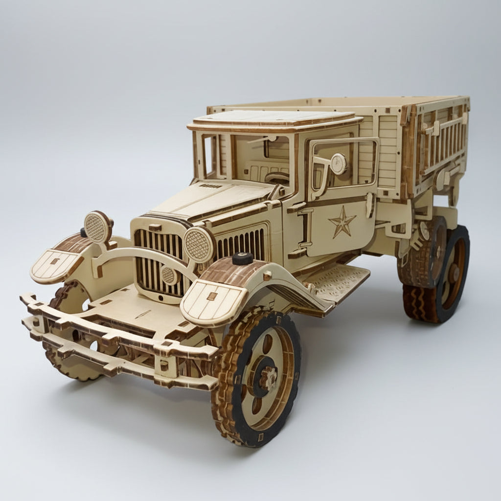 Militärtruck 3D-Holzbausatz