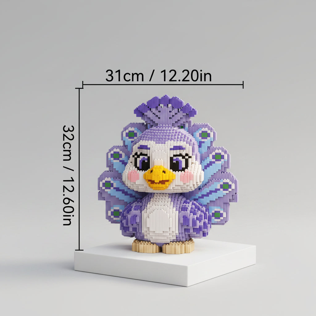 Violetter Pfau Bausteinset