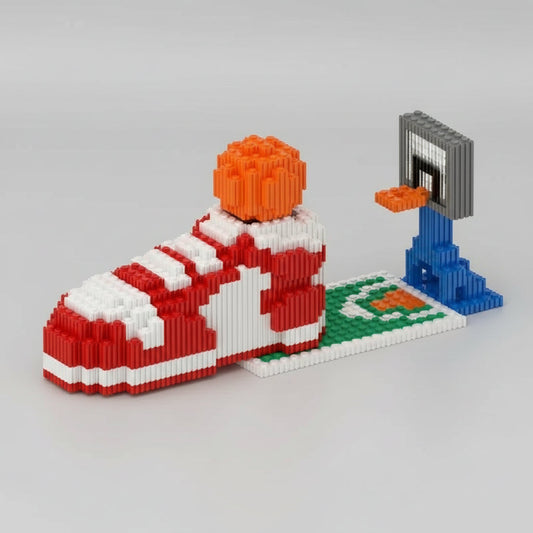 Basketballschuh & Spielfeld Bausteinset