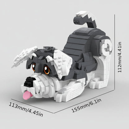 Liegender Schnauzer Bausteinset