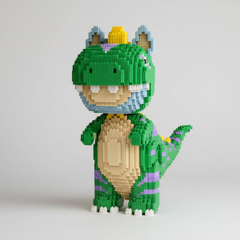 Grüner Dino Bausteinset
