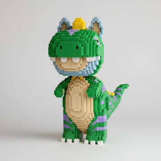 Grüner Dino Bausteinset